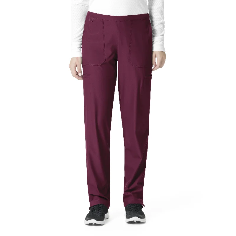 Carhartt Force Liberty Women's Flat Front Straight Leg Scrub Pant - Wine