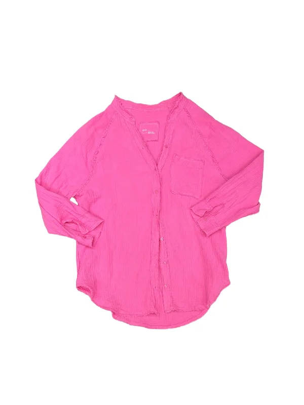 Pink Top Long Sleeve Aerie, Size M