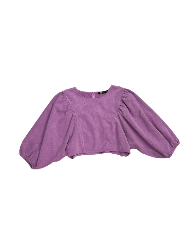 Purple Top 3/4 Sleeve Zara, Size Xl