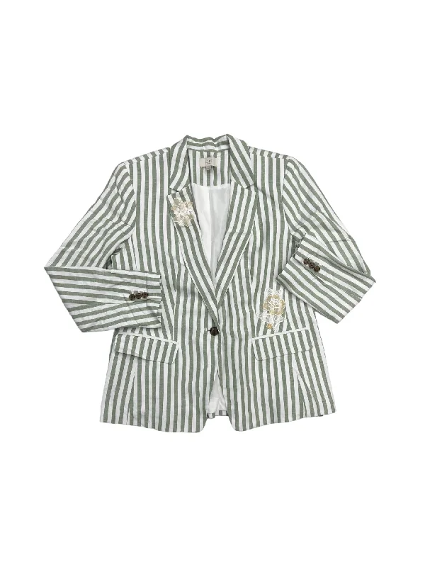 Striped Pattern Blazer Loft, Size 12petite