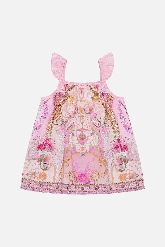 BABIES STRAIGHT NECK DRESS WITH FRILL SLEEVES FRESCO FAIRYTALE