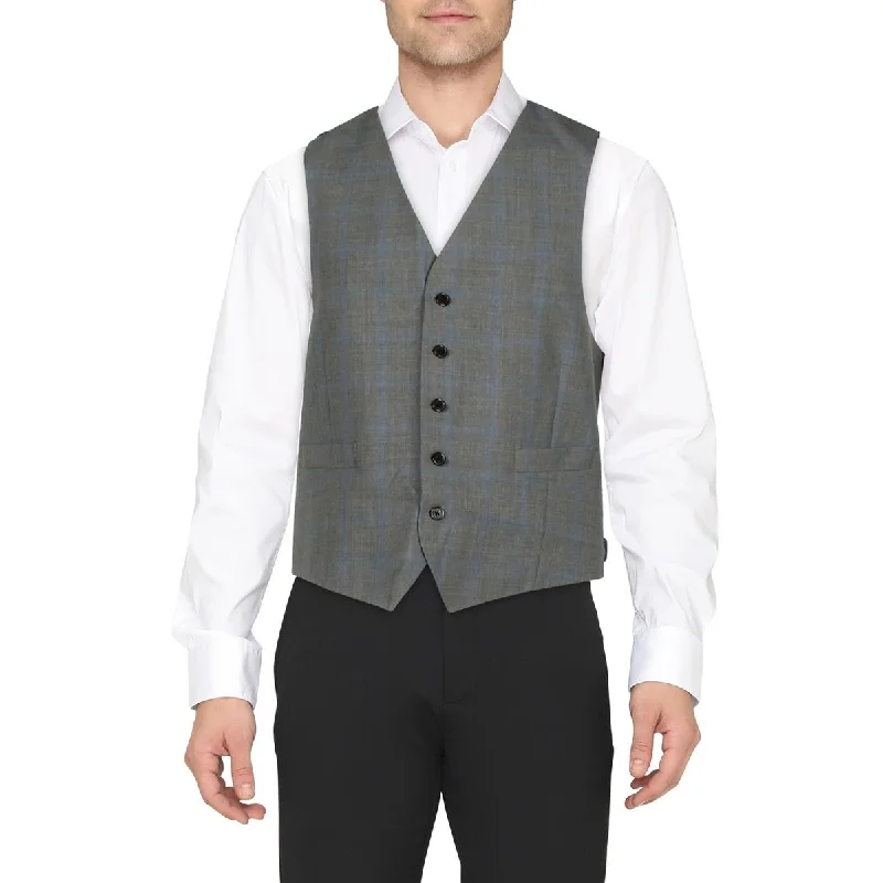 Lauren Ralph Lauren Mens Hitchcock Plaid Classic Fit Suit Vest