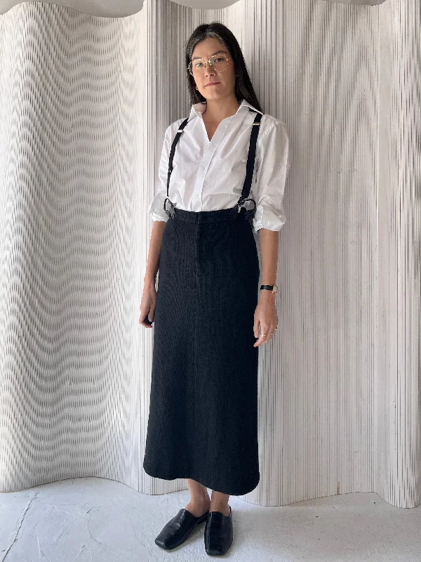 Y’s Yohji Yamamoto suspenders skirt