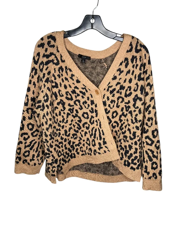 Cardigan By J. Crew In Animal Print, Size: L