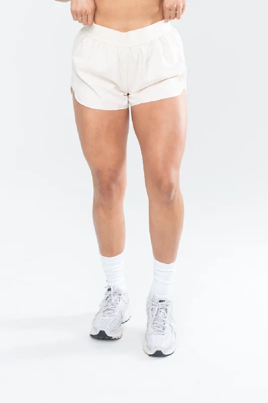 SOL LINERLESS TRACK SHORTS - BONE