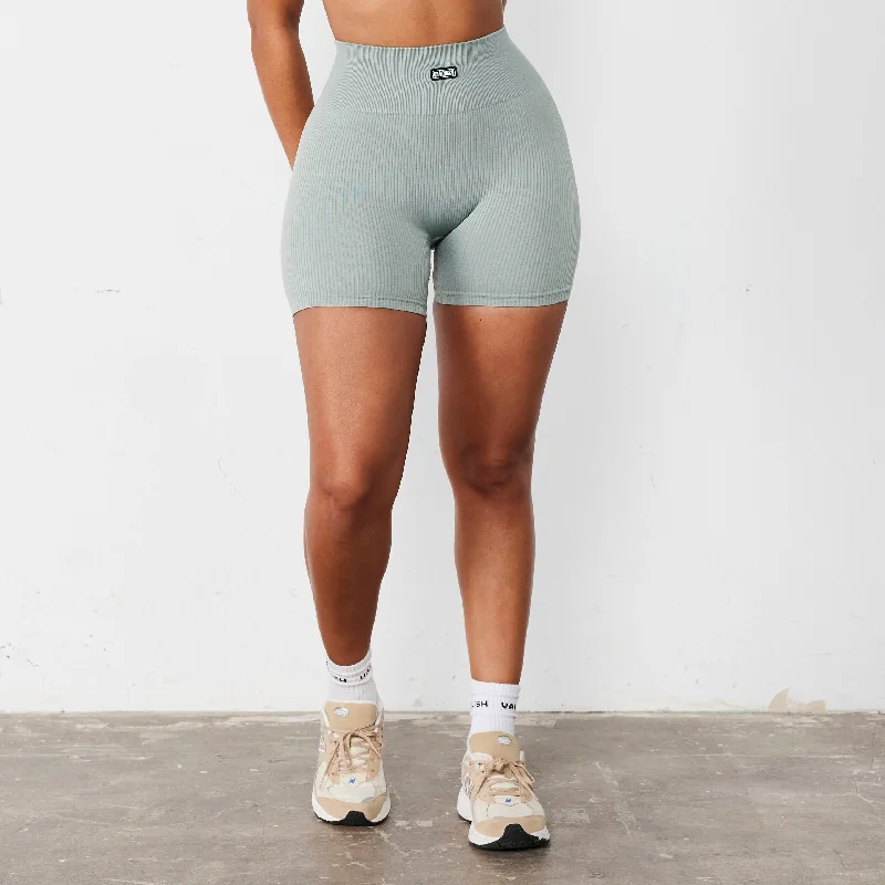 Vanquish Ribbed Seamless Slate Grey Shorts